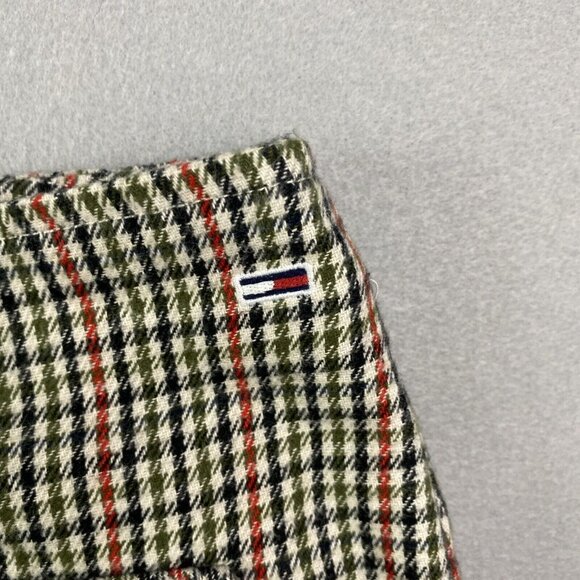 Tommy Hilfiger Mini Skirt Womens Size 12 Brown Red Checkered Sexy Cute Party NWT - Picture 5 of 14
